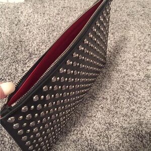 Prada crystal saffiano clutch